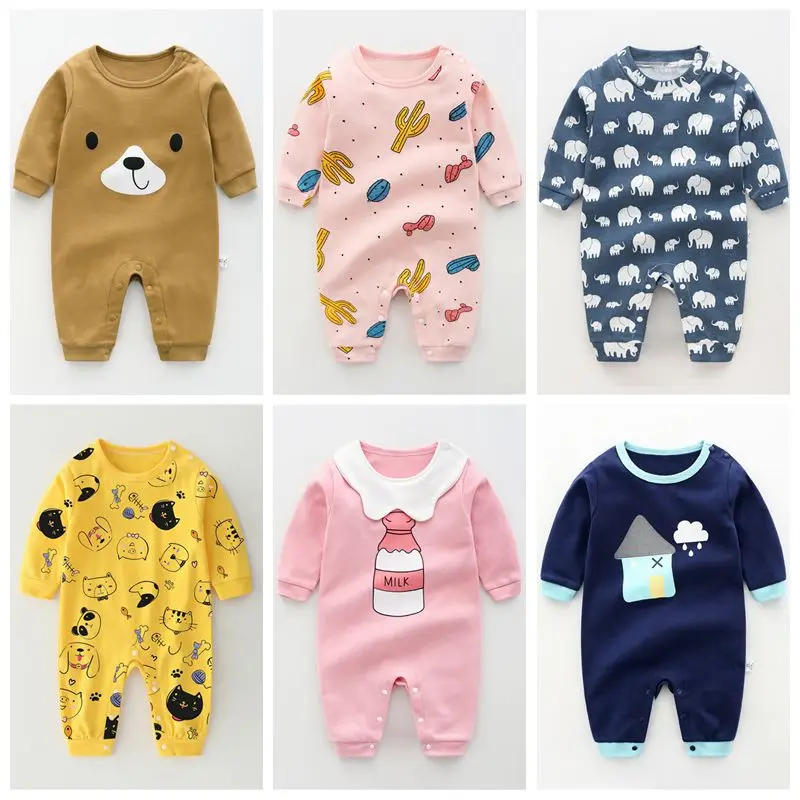 Одежда для малышей комбинезоны новорожденных Модный комбинезон с длинными