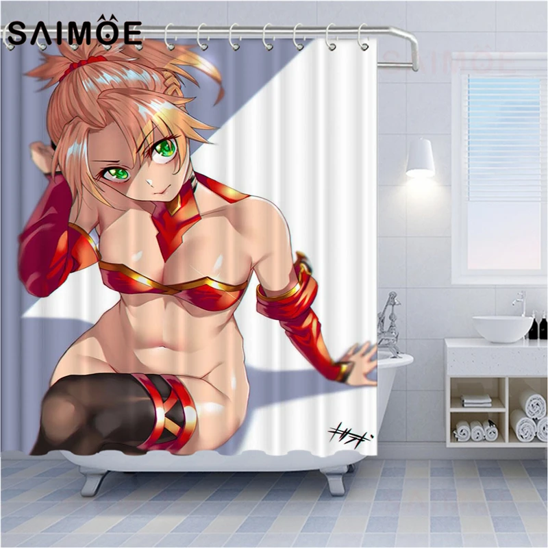 Водонепроницаемая занавеска для душа с рисунком аниме FATE The Holy Grail War | Дом и сад