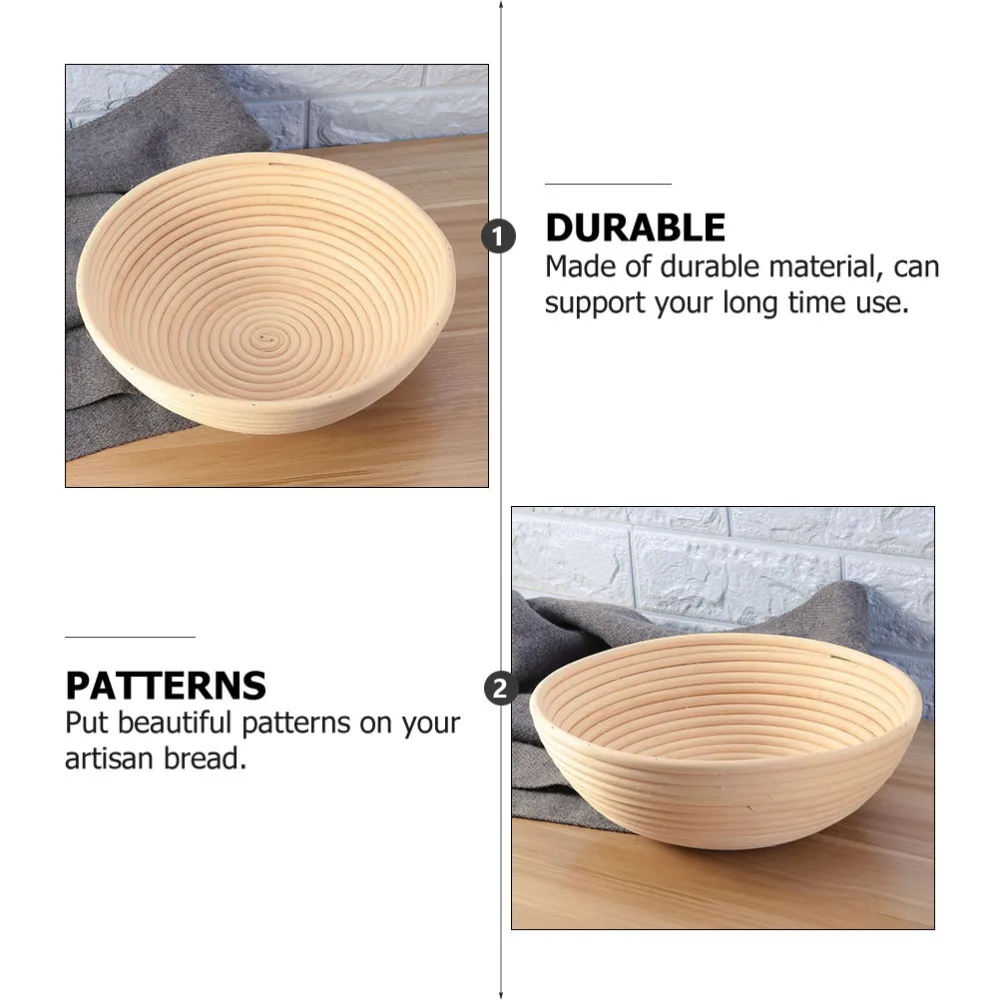 

1PC Fermentation Basket Rattan Woven Storage Basket Container Kitchen Gadget