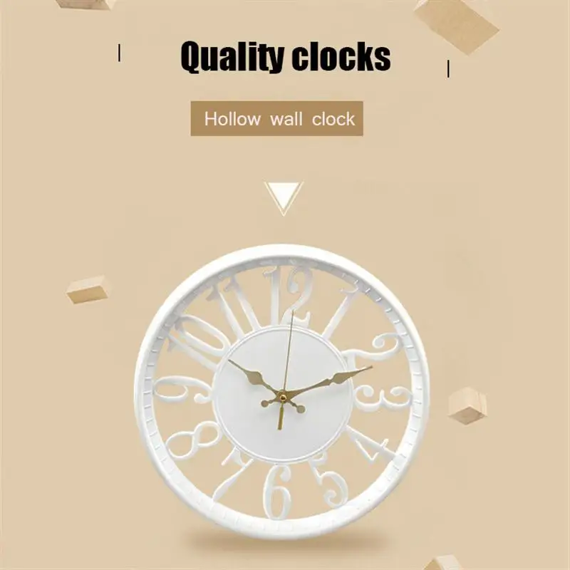 Ретро европейские металлические настенные часы Изысканные стеклянные