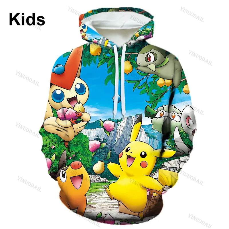 

Cute Anime 3D Hoodies Men Clothing Harajuku Sweatshirt Children Shoot Kids Anime Child Tops Men and Women