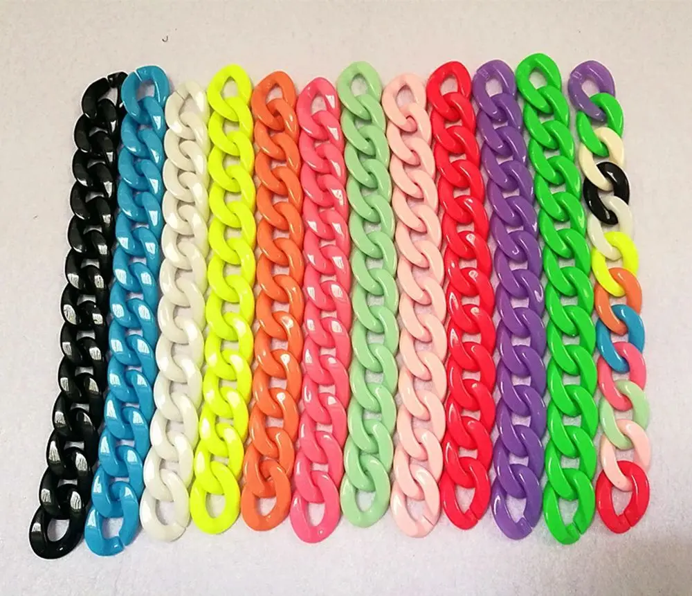 

Бусины акриловые 21 х 30 мм, 50 шт./лот, темные, для рукоделия, ремешок для ключей, цепочки для очков, открывающиеся петли, аксессуары, акриловая цепочка N208-02