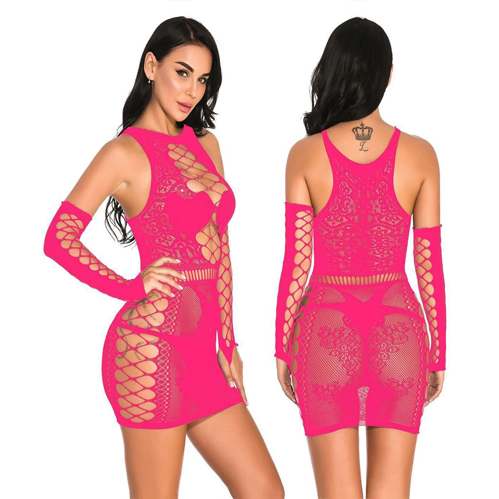 Женское Эротическое нижнее белье женское кружевные сетчатые колготки чулки