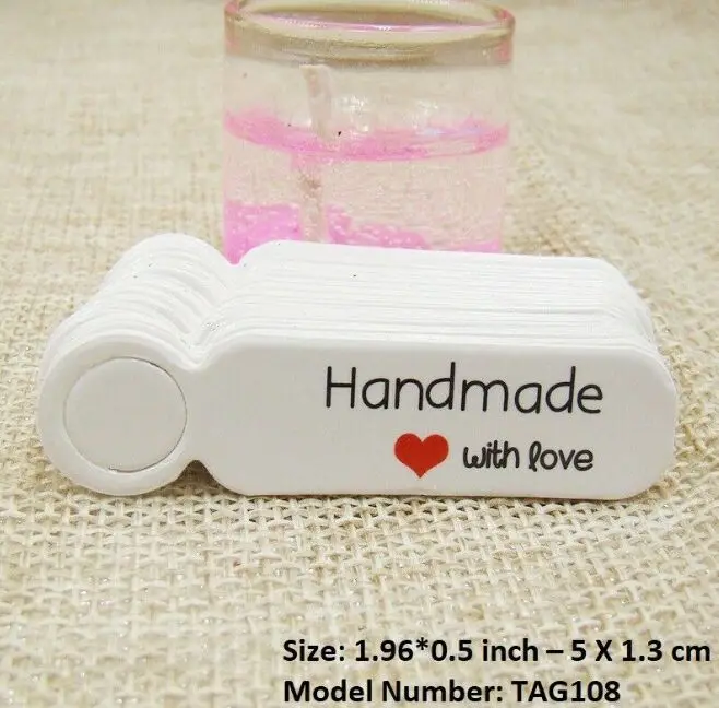 

52000pcs hang tag DIY hot sale 3x2cm/3x3cm round shape handmade style tag stock