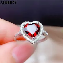 ZHHIRY из натуральной кольцо с натуральным гранатом 925