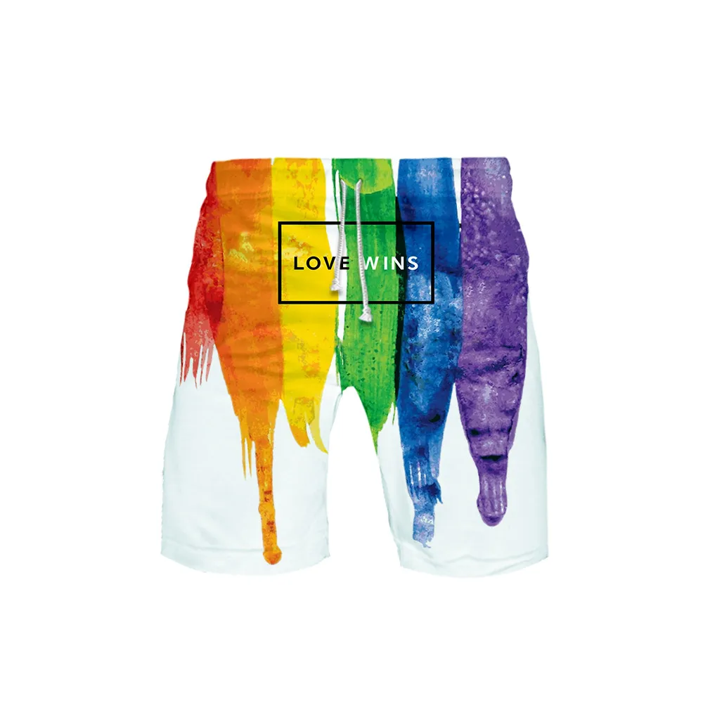 

LGBT Fashion Swimwear Men Women Beach Board Shorts Rainbow Flag Lesbians Gays Swim Trunks Swim Shorts Beach Wear clothes