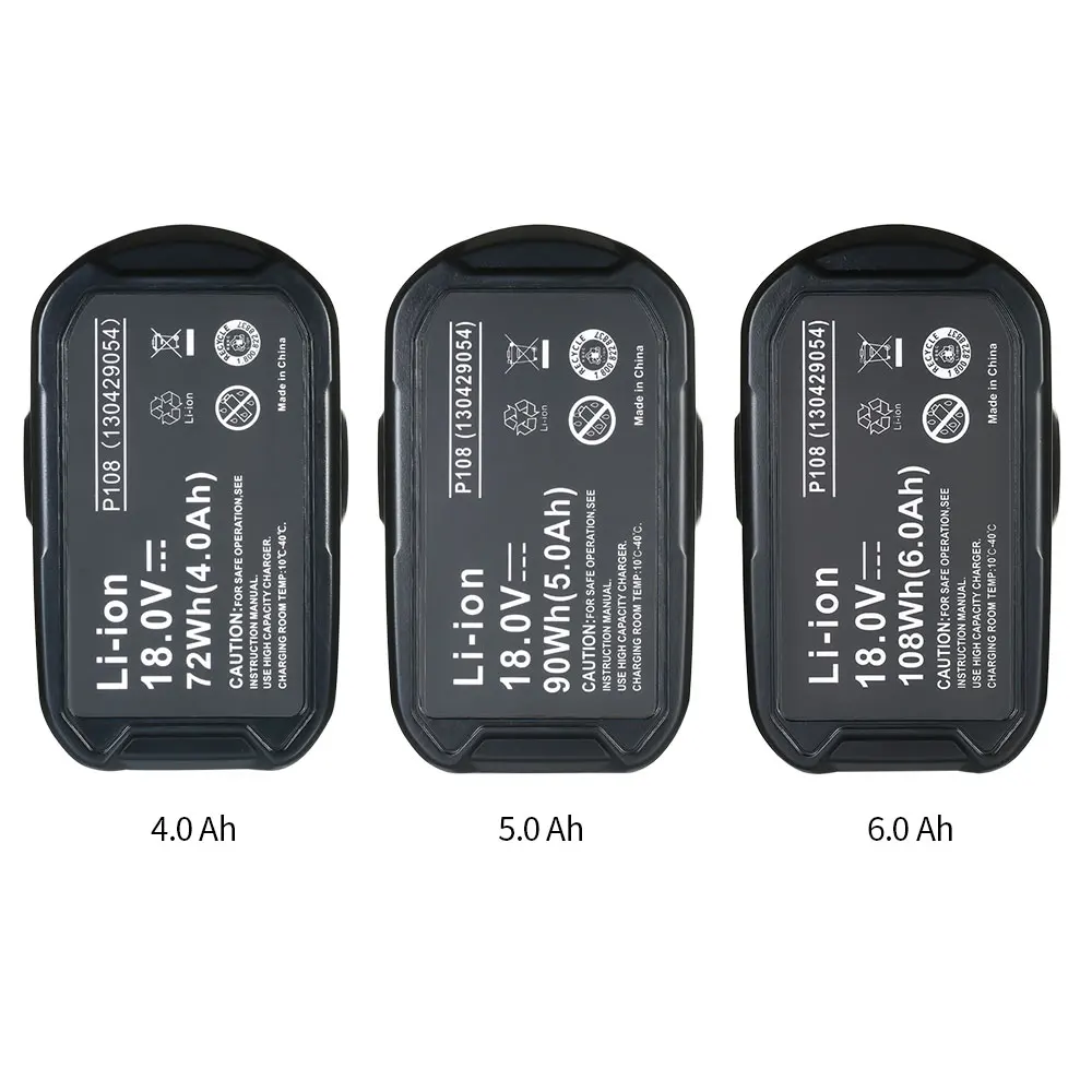 Сменный аккумулятор для Ryobi 18 в 4000 мАч/5000 мАч/6000 мАч Li Ion Charger One Cordless P103 P108 комплект