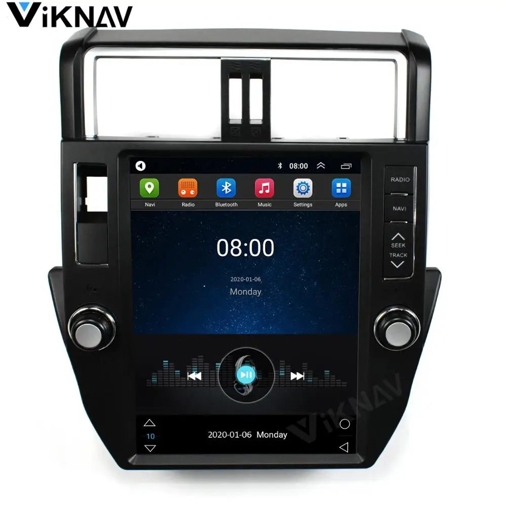 

Viknav auto vertical screen for Toyota Prado 2010-2013 Tesla style Auto GPS navigation radio Multimedia player Car DVD player