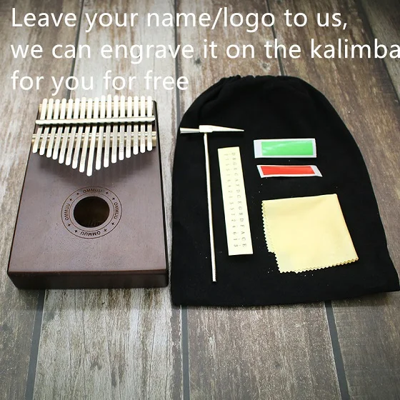 17 ключ калимба Mbira Calimba Африканский твердый красное дерево большой палец пианино палец с сумкой клавиатура Marimba деревянный музыкальный инструмент - Цвет: Type 1