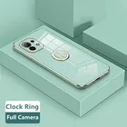 Силиконовый Квадратный защитный чехол с кольцом 360 для телефона OPPO A92S A93S A95 A15 A35 A35 A53 A52 A91 A55 A72 A9 A8 2020, мягкая задняя крышка