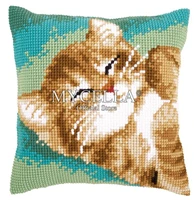 cat cross stitch pillow latch hook kits embroidery carpet do it yourself embroidery pillow foamiran for crafts home diy rugs
