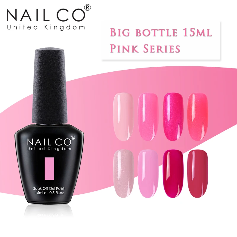 Новинка красно розовая серия светодиодных лампочек NAILCO Набор лаков для