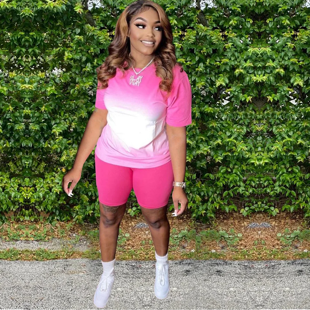 

Casual Women Tracksuit Two Piece Set Short Sleeve Shirt + Pants Sportsuit Summer Clothes For Women Outfit