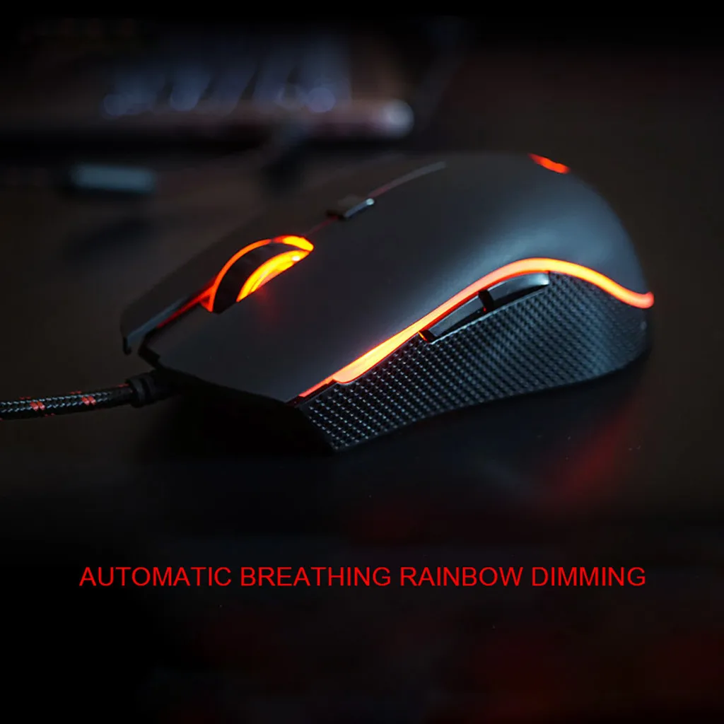 MOTOSPEED V40 4000 DPI RGB с подсветкой 6 кнопок дышащая Проводная игровая мышь 5 миллионов