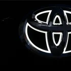 Значок с логотипом автомобиля для Toyota Corolla 5D Reiz PRADO Yaris LANDCRUIS Camry Vios Highlander, передние и задние фары, синие, красные, белые светодиоды