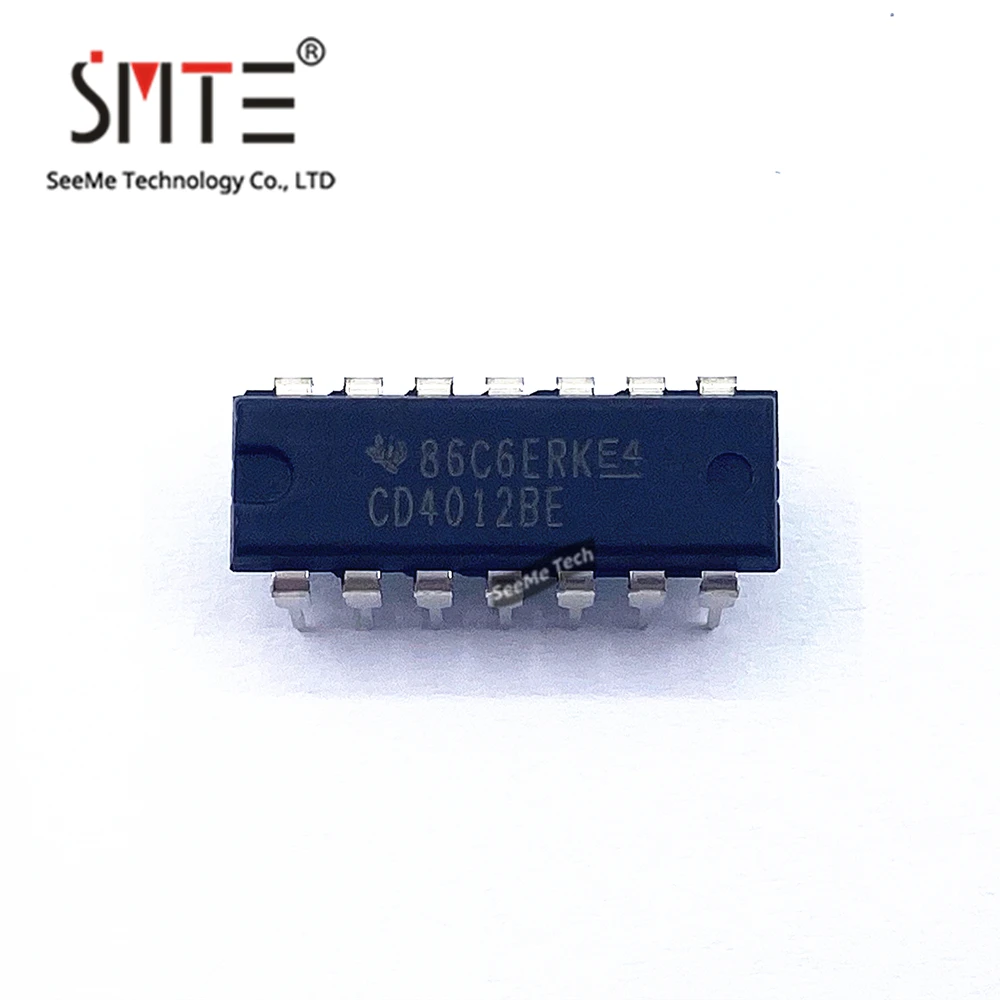 

50 шт./лот CD4012BE IC GATE NAND 2CH 4-INP 14DIP Новый и оригинальный
