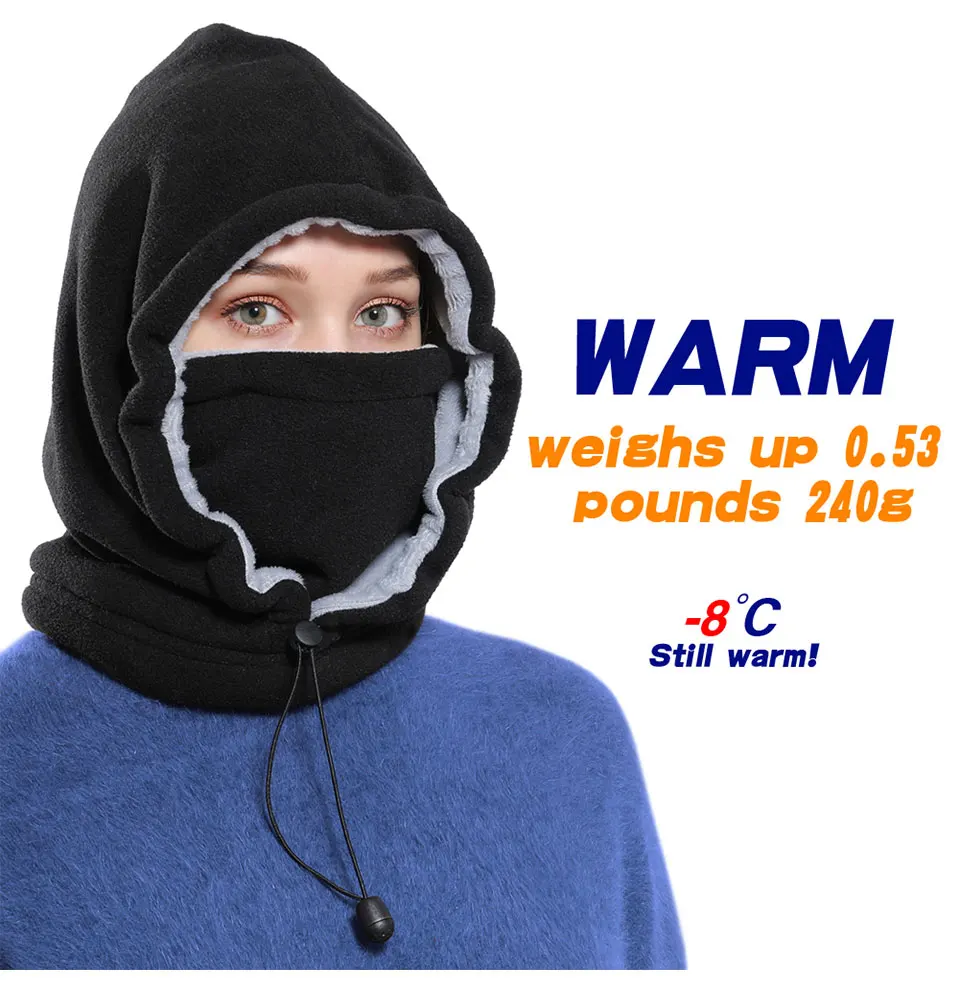 RITOPER женские ветроустойчивый сноуборд Skullies Face Beanies мужские утолщенные Балаклавы флисовые зимние шапки головной убор теплая шапка для сноубординга