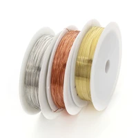 30metersroll 0 25mm gold color copper beading wire for beaded necklace bracelet jewelry charm making