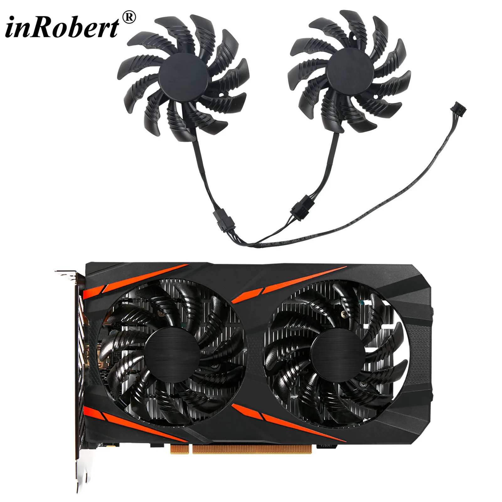 

78MM T128010SU PLD08010S12HH 12V 0.35A 4Pin Cooling Fan for Gigabyte GTX1050Ti 1050 RX550 RX560 Graphics Card Cooler Fans
