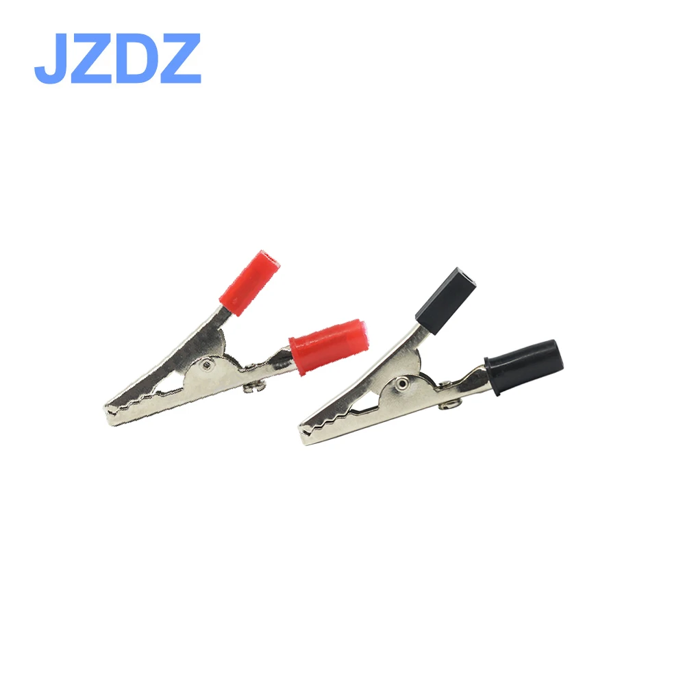 

JZDZ 10pcs 55mm Steel nickel plated Alligator Clip crocodile clip Connector Connect Socket Plug for Battery J.60008