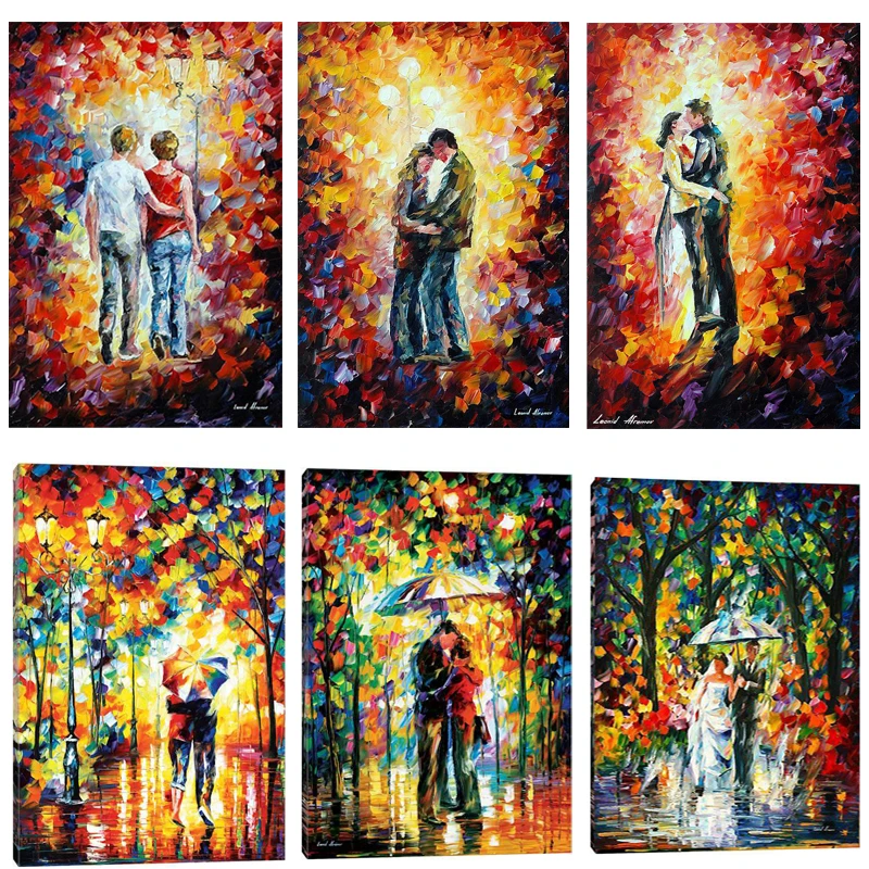 Картина из страз сделай сам для влюбленных алмазная 5D Вышивка под дождем свадьбы