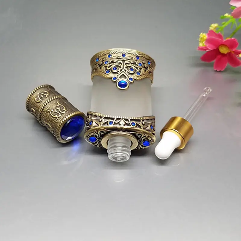 8 г винтажная стеклянная матовая банка для крема 12 мл с капельницей эфирного