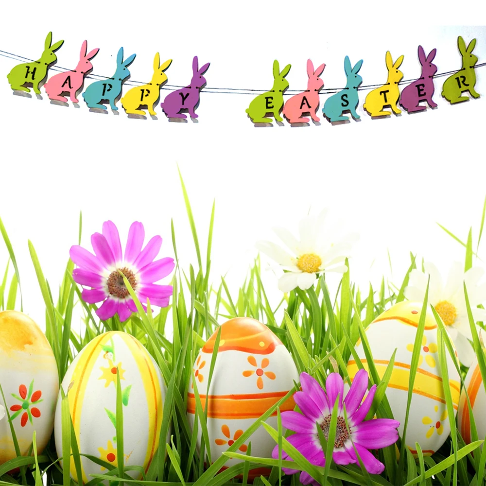 Пасхальный милый кролик висячие длинные струны кулон баннер Ремесла домашние