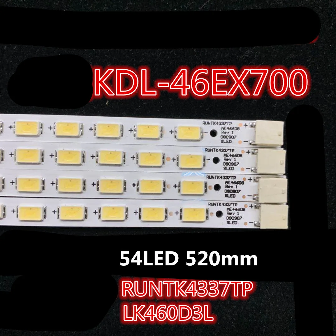 Сменная Светодиодная лента для подсветки Sony 4 шт./компл. 54LED 52 см LK460D3LA8S RUNTK4337TP SLED