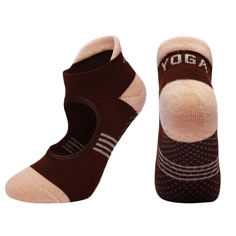 

Combed Cotton Breathable Yoga Socks Exercise Fitness Pilates Anti-Slip Yoga Sock Round Head Toe Sports Socks Dance Sock Lady