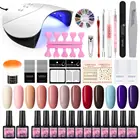 COSCELIA 8 мл Набор лаков для ногтей УФ-светодиодный светильник все маникюрного геля для Лаки Наборы DIY Набор инструментов для ногтей маникюрный салон набор