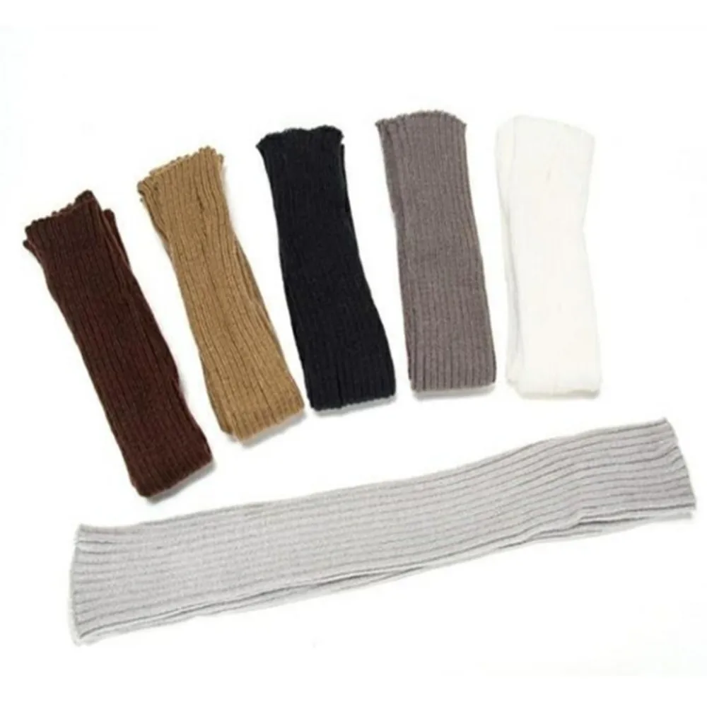 

Unisex Men Ladies Fingerless Arm Warmers Winter Warm Soft Knitted Mittens ST006
