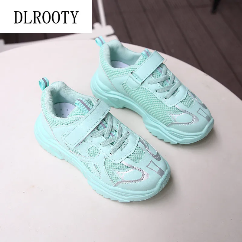 New Sport Children Shoes Kid Boys Girls Sneakers Summer Autumn Net Mesh Breathable Casual Shoes Hook & Loop Flat Running Outdoor