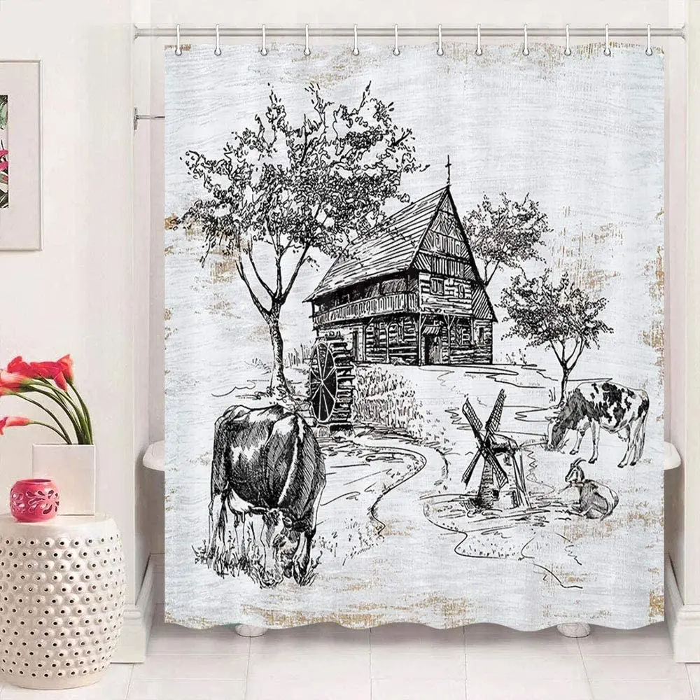 Сельская Ферма для серфинга сельский ландшафт ветряная мельница крупный