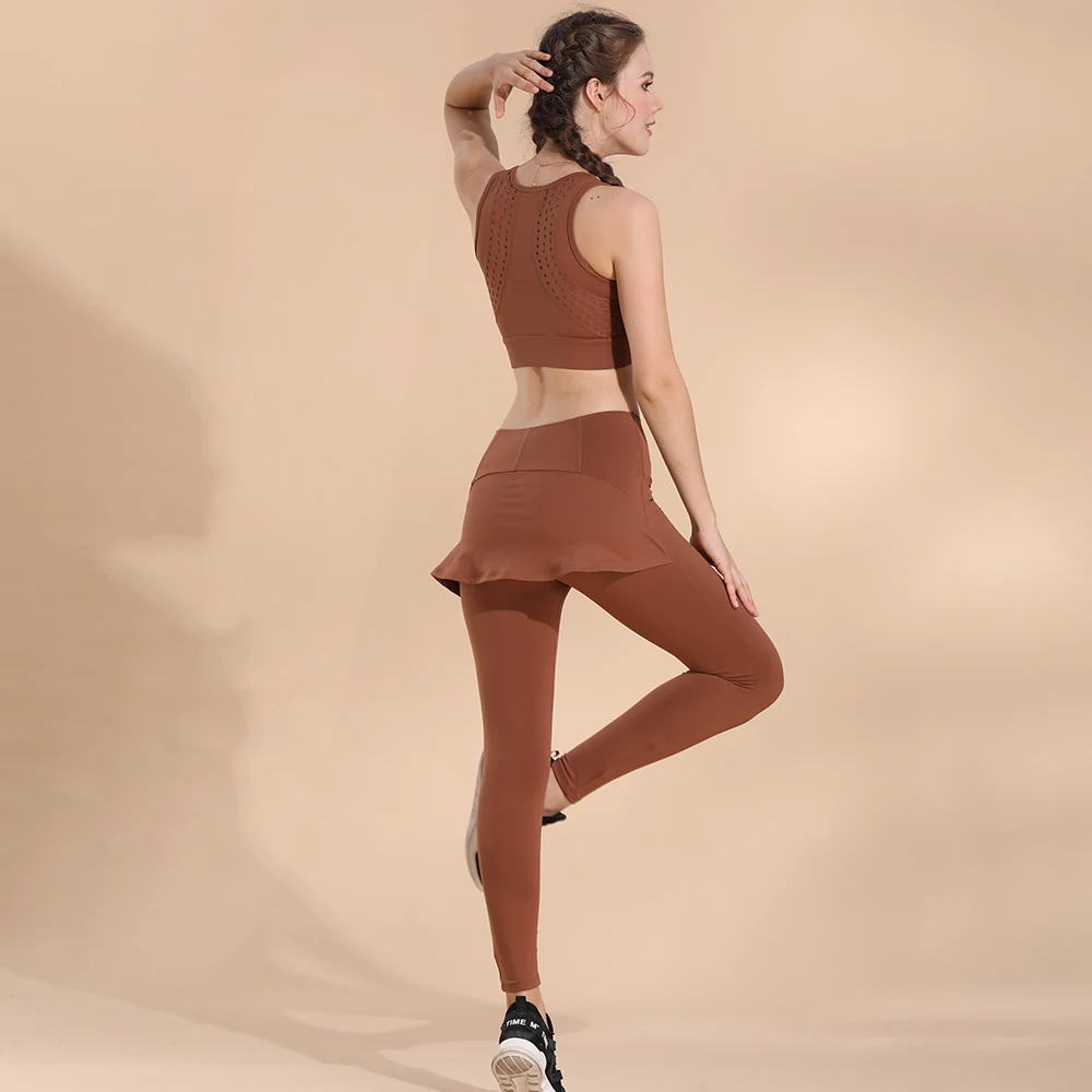 Femme Sports Playsuit High Waist Leggings and Breathable Mesh Bra 2 Pieces Outfit Women Workout Fitness Gym Tracksuit Clothes | Женская