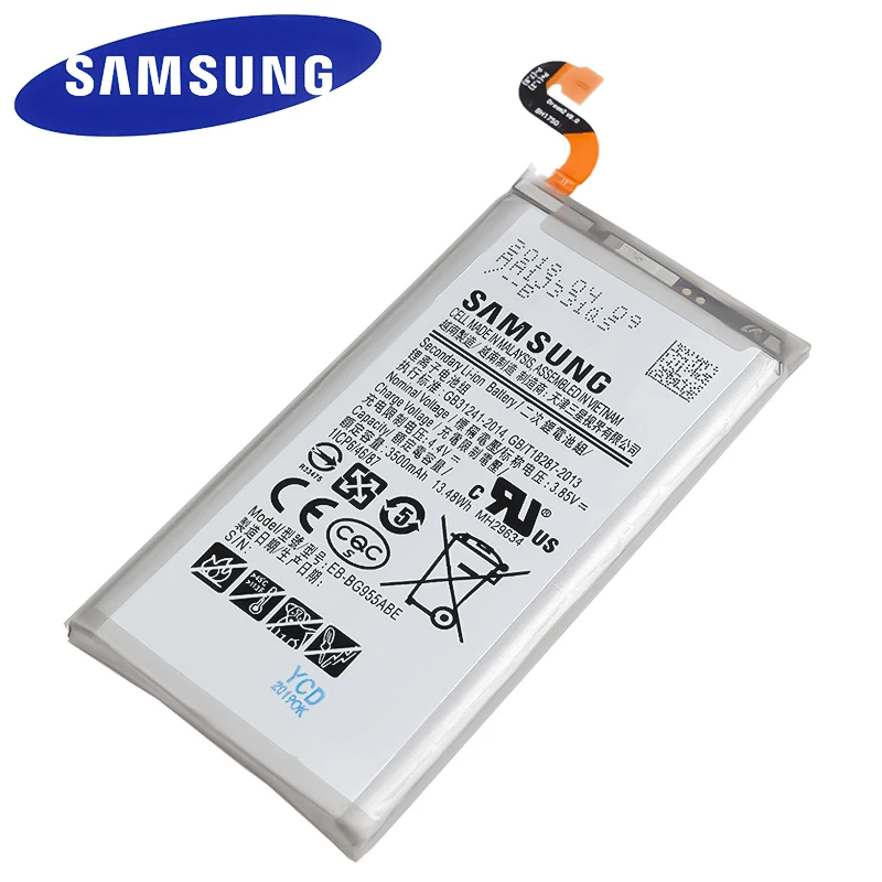 Батарея EB-BG955ABE для Samsung Galaxy S8 плюс G955 G955F G955A G955T G955S G955P натуральная мобильного телефона Батарея 3500 мА-ч