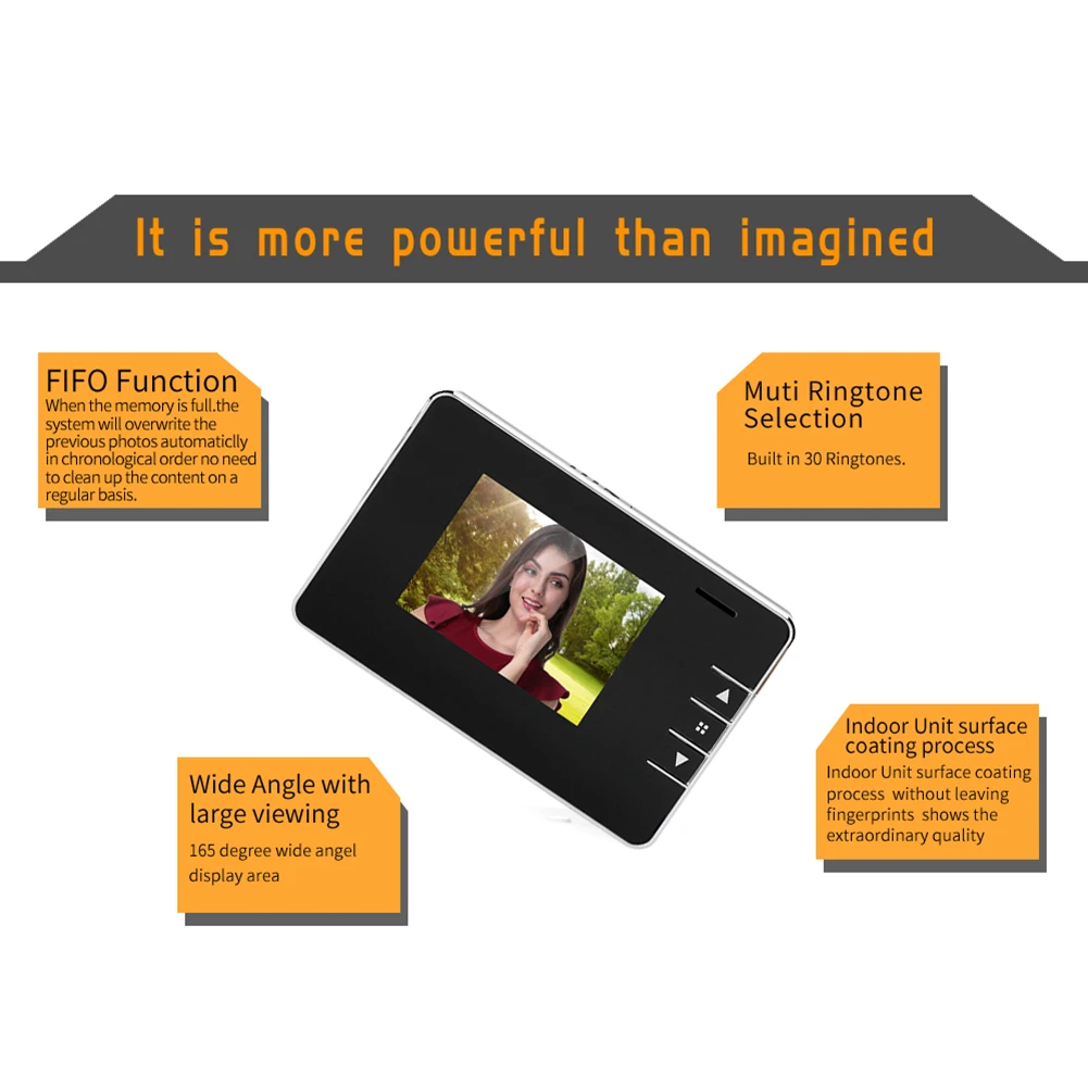 

Night Vision Digital Doorbell Camera Viewer Electronic Video Door Bell Peephole Vision HD Camera Outdoor Door Bell