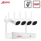ANRAN 5MP комплект видеонаблюдения аудио камера Беспроводной NVR комплект охранная камера система 1920P наружная Водонепроницаемая камера безопасности