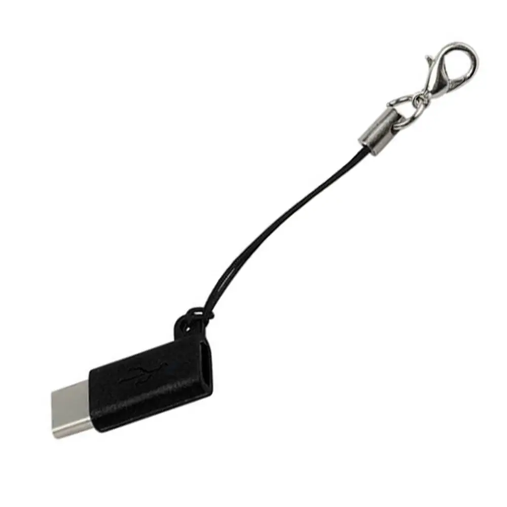 Черный Micro USB мама к type C 3,1 папа кабель адаптер зарядка USB C конвертер для samsung S8/LG huawei zte letv xiaomi - Цвет: Черный