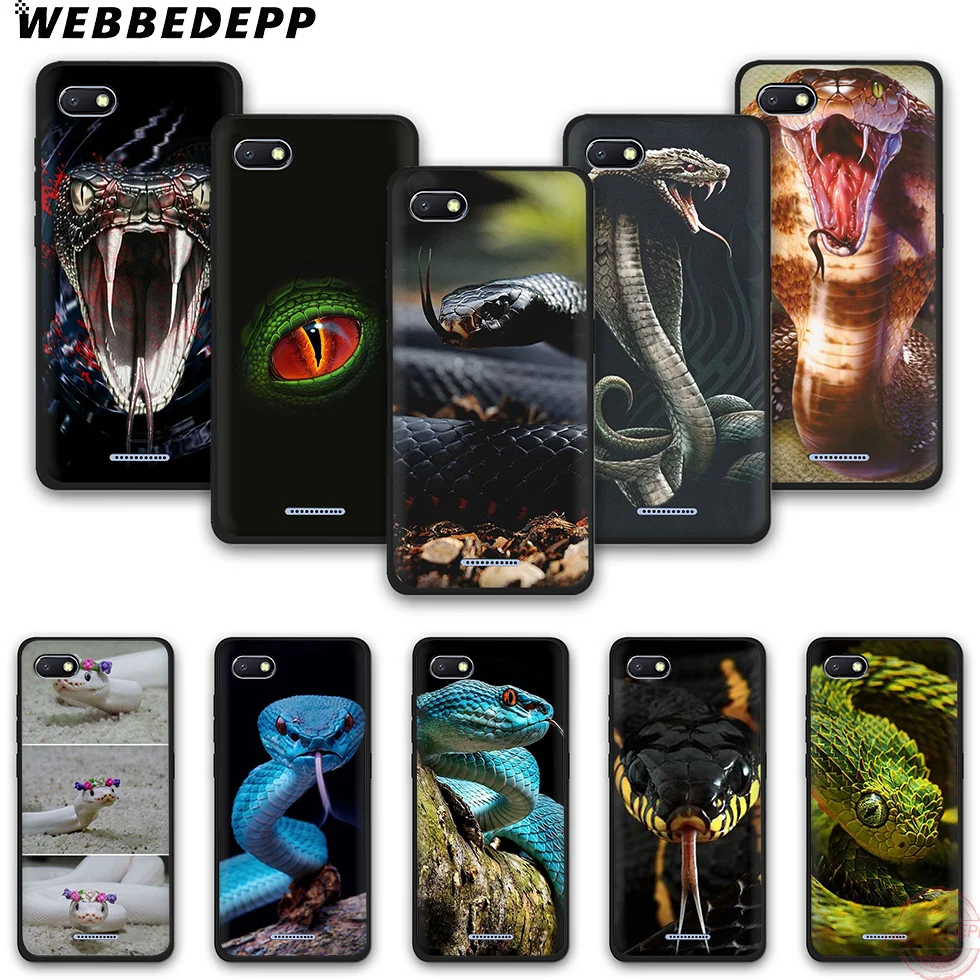 WEBBEDEPP змея TPU чехол для телефона чехол-накладка Redmi Note 6Pro 7Pro 4A 4X 5 5A 6A 8A 7 S2 note 8 |
