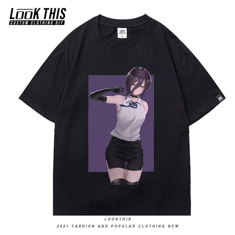 

Manga Chainsaw Man Anime Tee Shirt Clothes Mens Harajuku Tops Tshirt Soft Oversized T-shirt Boy Short Sleeve Printed Blouse
