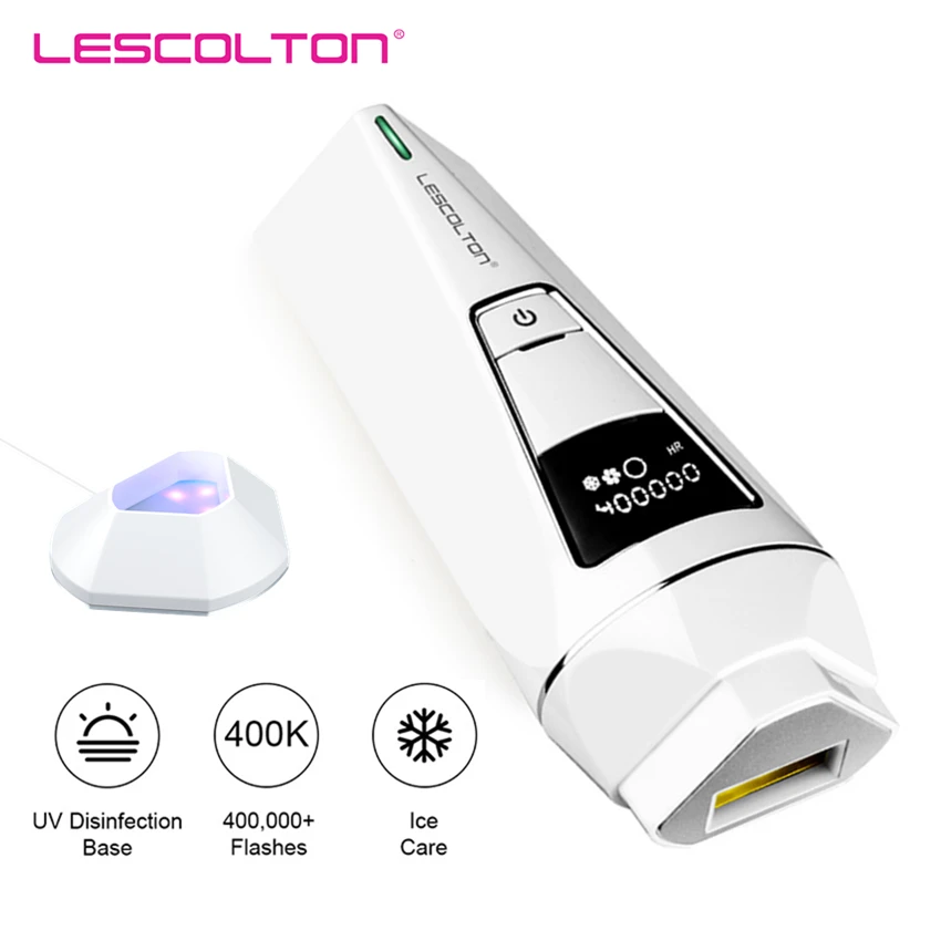 Lescolton IPL Laser Hair Removal Machine Laser Epilator UV Disinfection Base All in One Depilation System Women Men Depilador