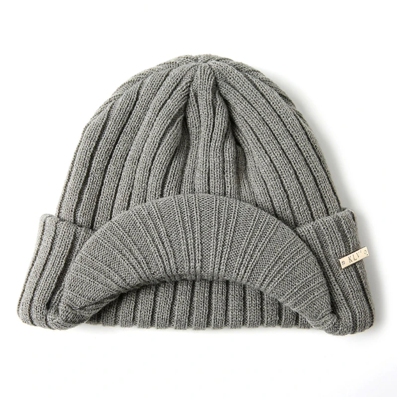 Мужские и женские зимние шапочки, шапка Skullies, зимняя теплая вязаная шапка с козырьком