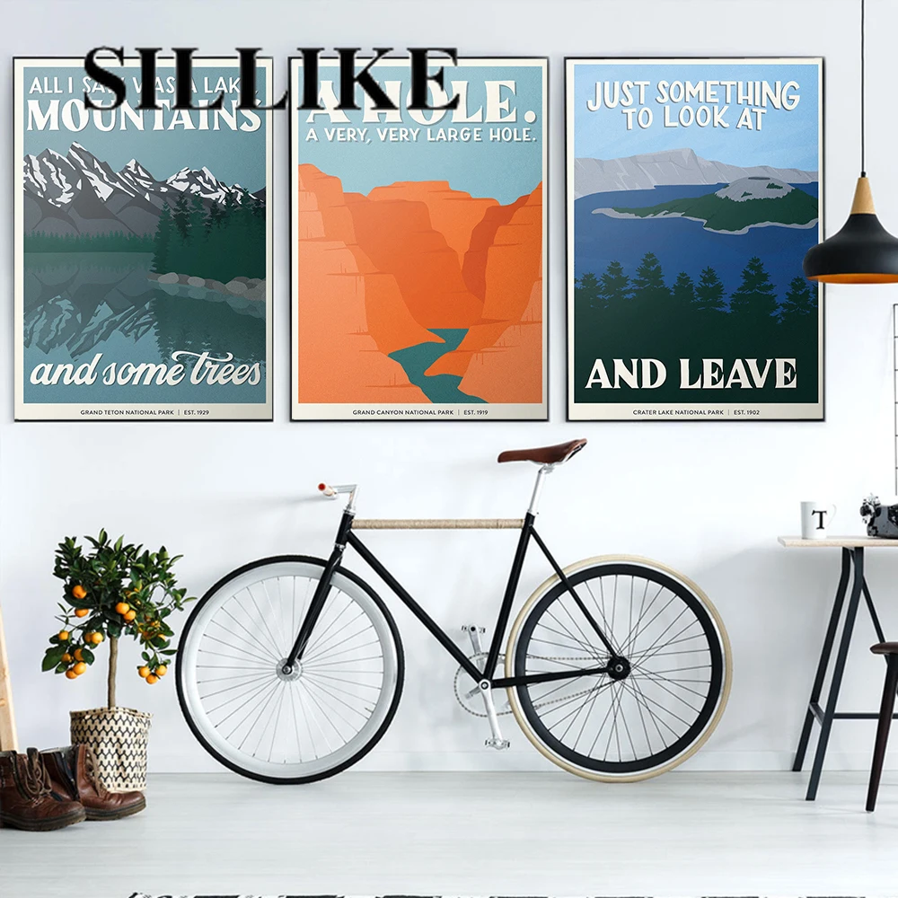 

Nordic Famous National Park Travel Poster and Print Vintage Wall Art Painting Print Wall Picture For Living Room Decor