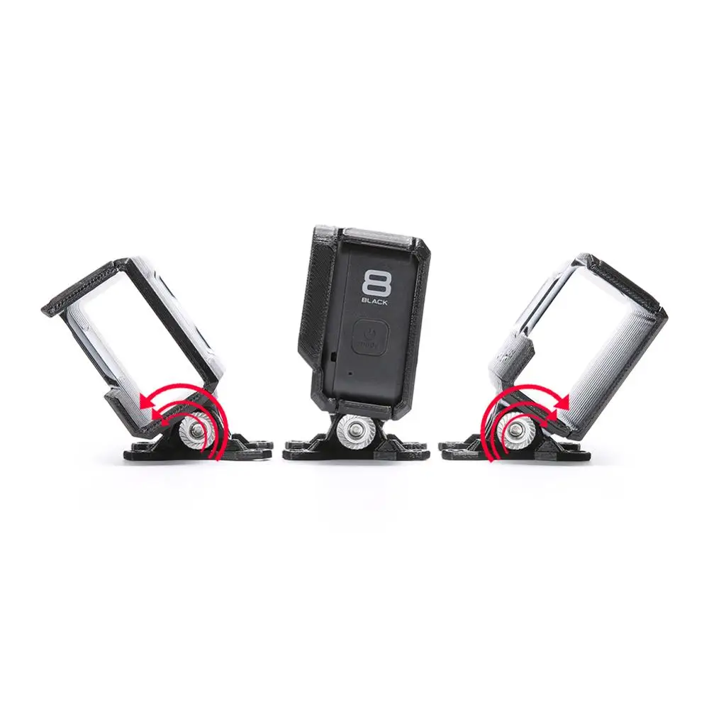 IFlight 3D печать ТПУ регулируемый угол GoPro Hero 5/6/7/8 Крепление камеры (0 ~ 40 °) W/крышка
