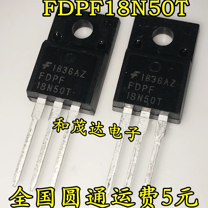 5 шт./лот новый оригинальный FDPF18N50T TO 220F 500V 16A|Компоненты предохранителей| |