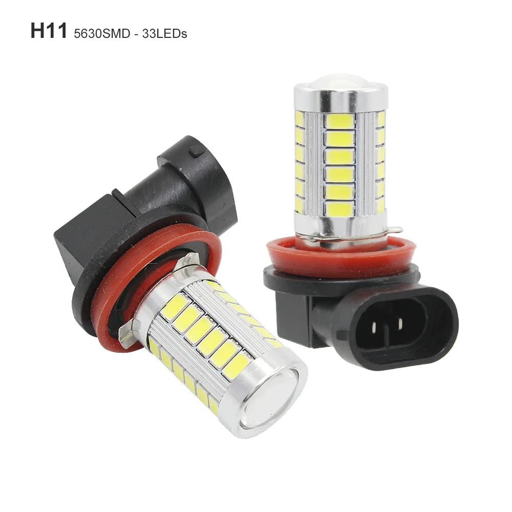 H11 1 шт. H4 H7 светодиодный головной светильник 33 SMD 5630 5730 Противотуманные фары Дневные Фары Светильник супер яркий светодиодный авто лампы хвостовые лампы H11 9005 9006 12V чистый белый - Испускаемый цвет: H11