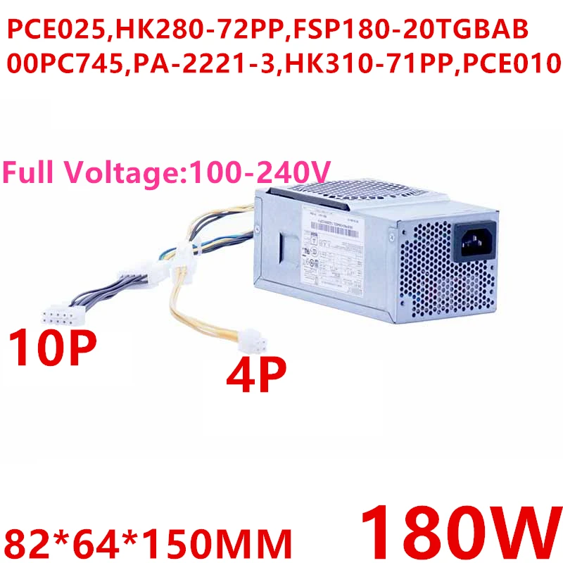 

Новый оригинальный блок питания для Lenovo 10Pin 180 Вт, блок питания PCE025 PCE010 PCG010, фотосессия