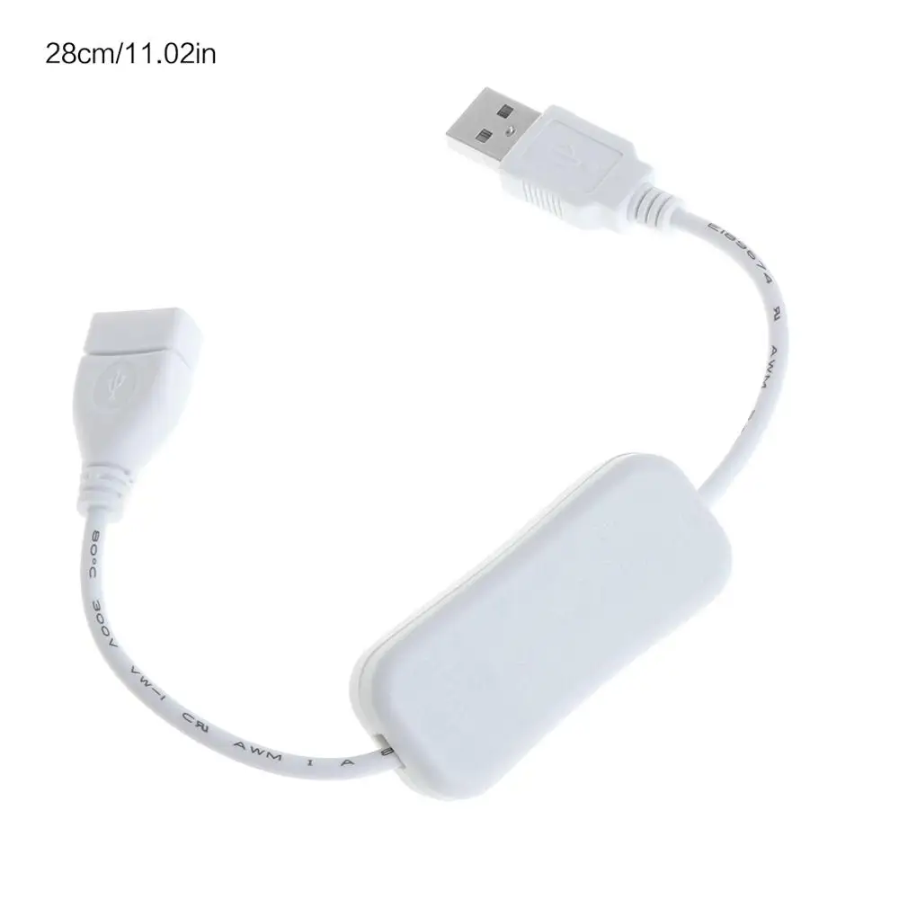 Новый удлинитель USB кабеля 28 см 2 0 A штекер-гнездо белый кабель с кабелем