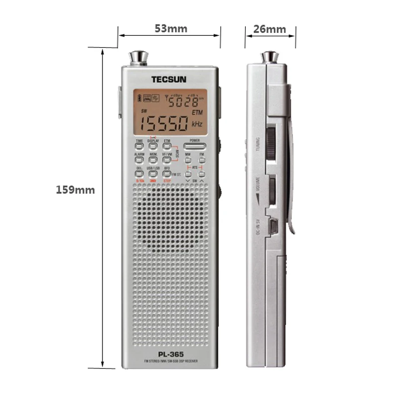 Оригинальный TECSUN PL-366 PL365 FM AM MW SW LW приемник DSP WORLD BAND коротковолновый радиоприемник