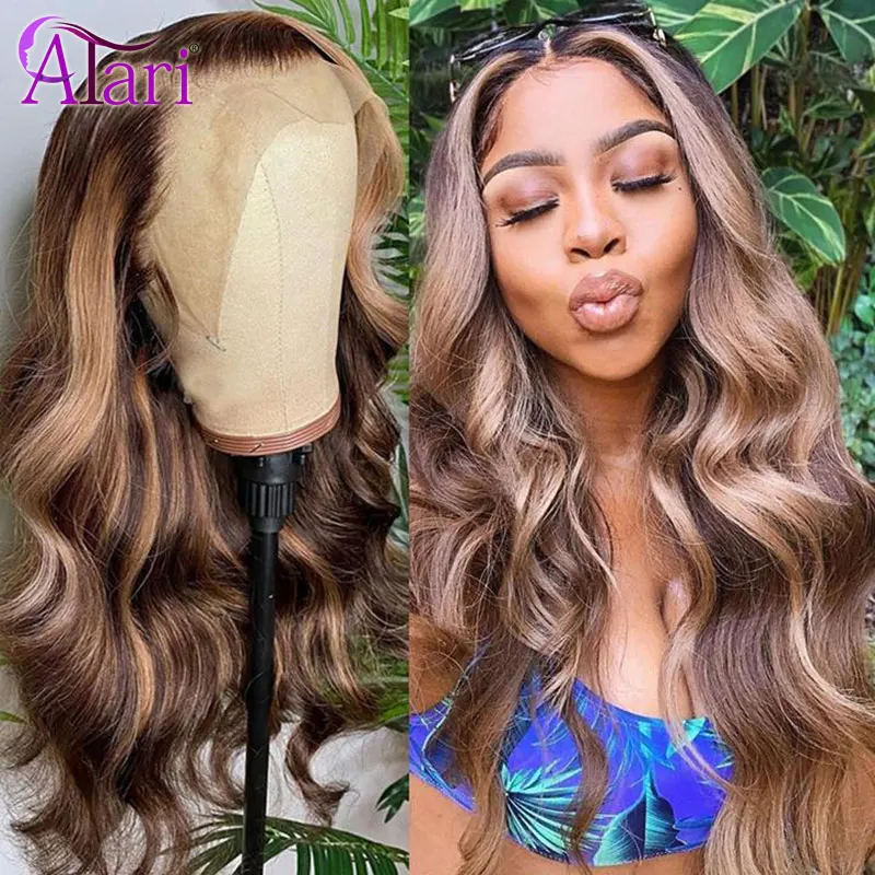 

Atari P 2 30 Body Wave Wig Virgin Transparent Lace Frontal Wig for Black Women Brazilian Colored Human Hair Wigs Whole Sale